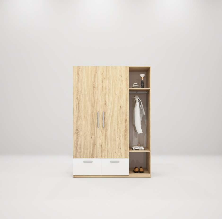 Tủ quần áo gỗ công nghiệp MDF chống ẩm TU005 - 1m2