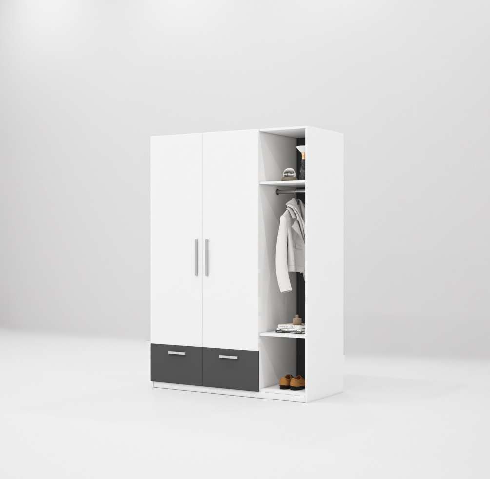 Tủ quần áo gỗ công nghiệp MDF chống ẩm TU005 - 1m2