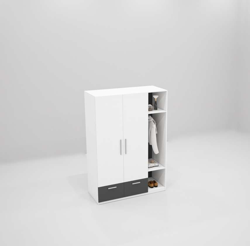 Tủ quần áo gỗ công nghiệp MDF chống ẩm TU005 - 1m2