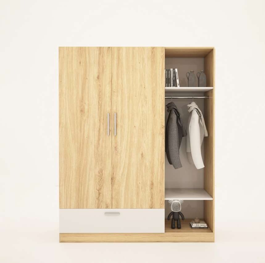 Tủ quần áo gỗ công nghiệp MDF chống ẩm TU012 - 1m2