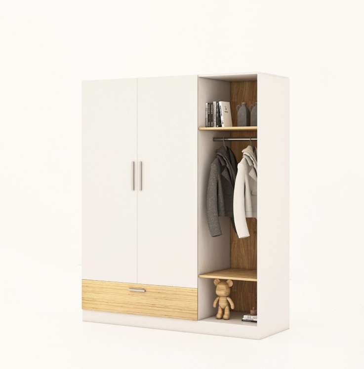 Tủ quần áo gỗ công nghiệp MDF chống ẩm TU012 - 1m2