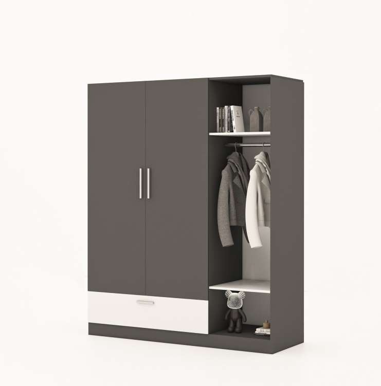Tủ quần áo gỗ công nghiệp MDF chống ẩm TU012 - 1m2