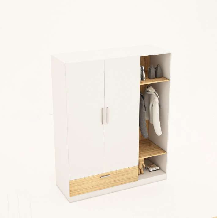 Tủ quần áo gỗ công nghiệp MDF chống ẩm TU012 - 1m2