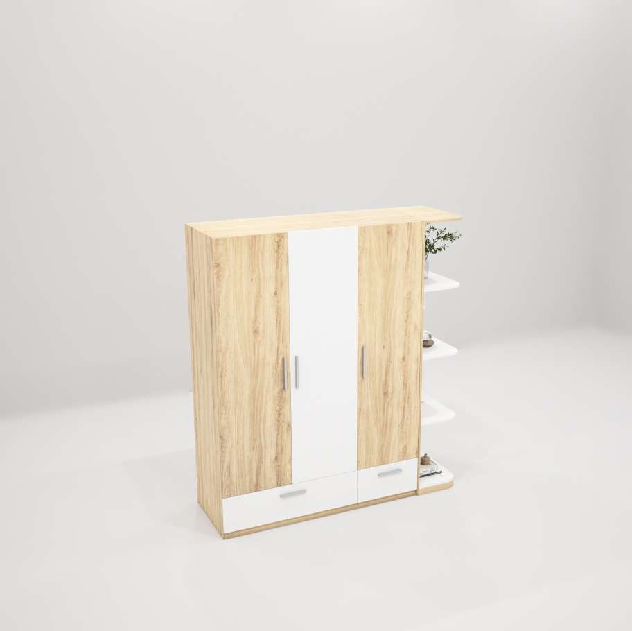 Tủ quần áo gỗ công nghiệp MDF chống ẩm TU014 - 1m4