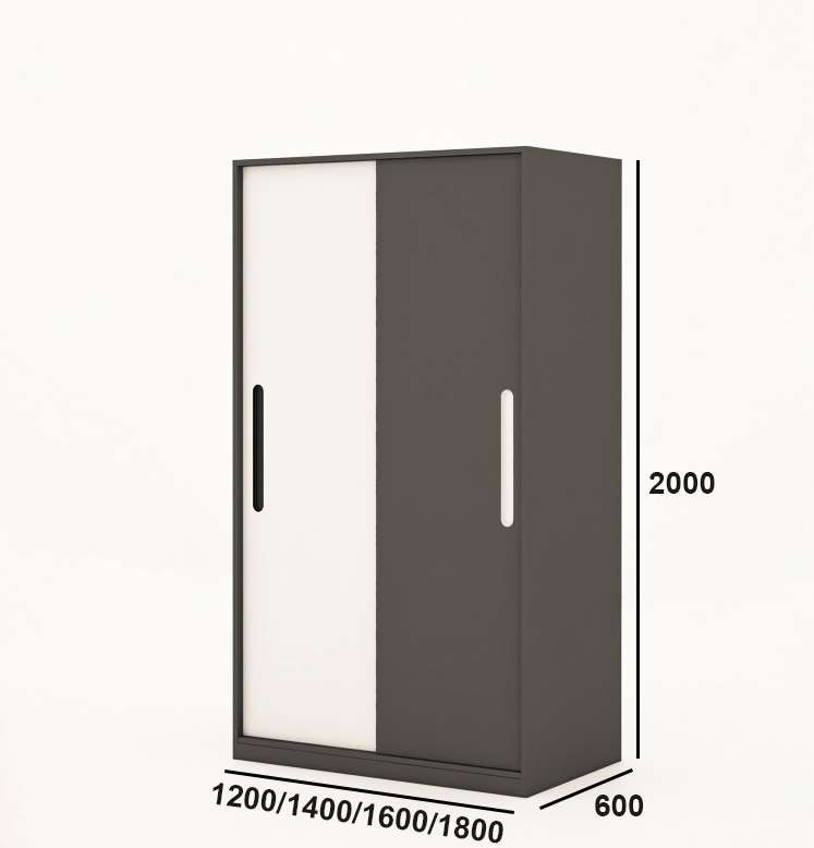 Tủ quần áo gỗ công nghiệp MDF chống ẩm TU015 - 1m2