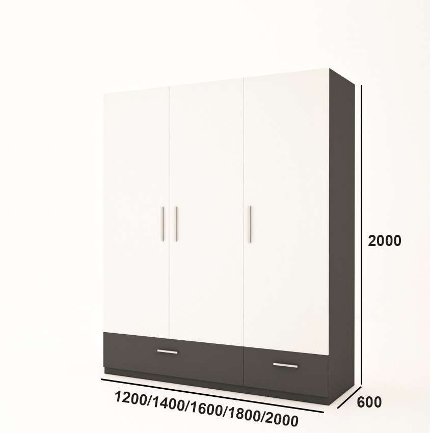 Tủ quần áo gỗ công nghiệp MDF chống ẩm TU020 - 1m2