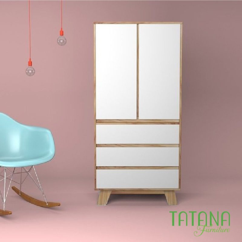 Tủ quần áo gỗ công nghiệp MDF chống ẩm TU022 - 1m2