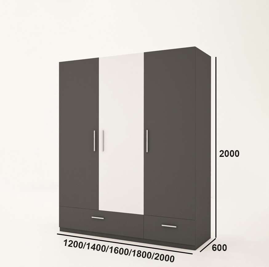 Tủ quần áo gỗ công nghiệp MDF chống ẩm TU023 - 1m2