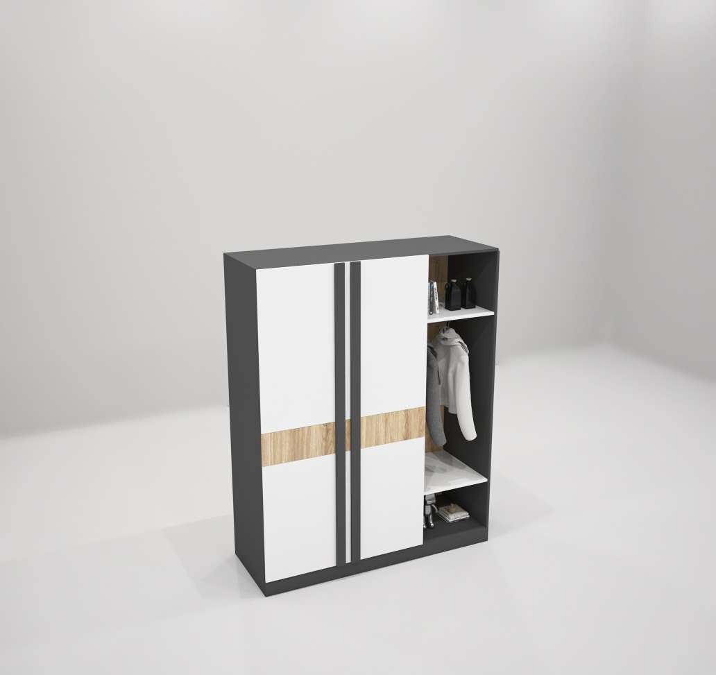 Tủ quần áo gỗ công nghiệp MDF chống ẩm TU024 - 1m2