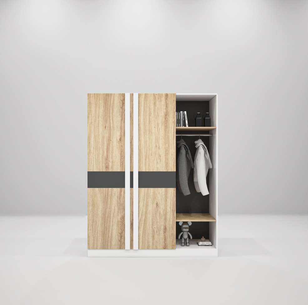Tủ quần áo gỗ công nghiệp MDF chống ẩm TU024 - 1m2