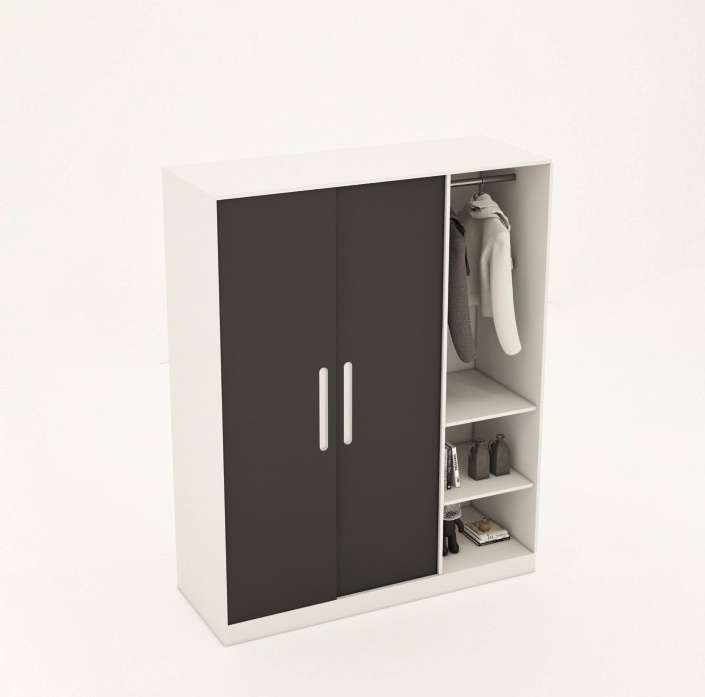 Tủ quần áo gỗ công nghiệp MDF chống ẩm TU025 - 1m2