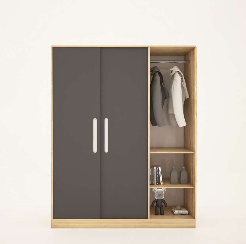 Tủ quần áo gỗ công nghiệp MDF chống ẩm TU025 - 1m2