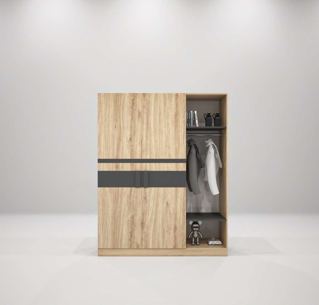 Tủ quần áo gỗ công nghiệp MDF chống ẩm TU026 - 1m2