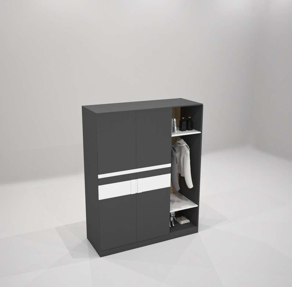 Tủ quần áo gỗ công nghiệp MDF chống ẩm TU026 - 1m2