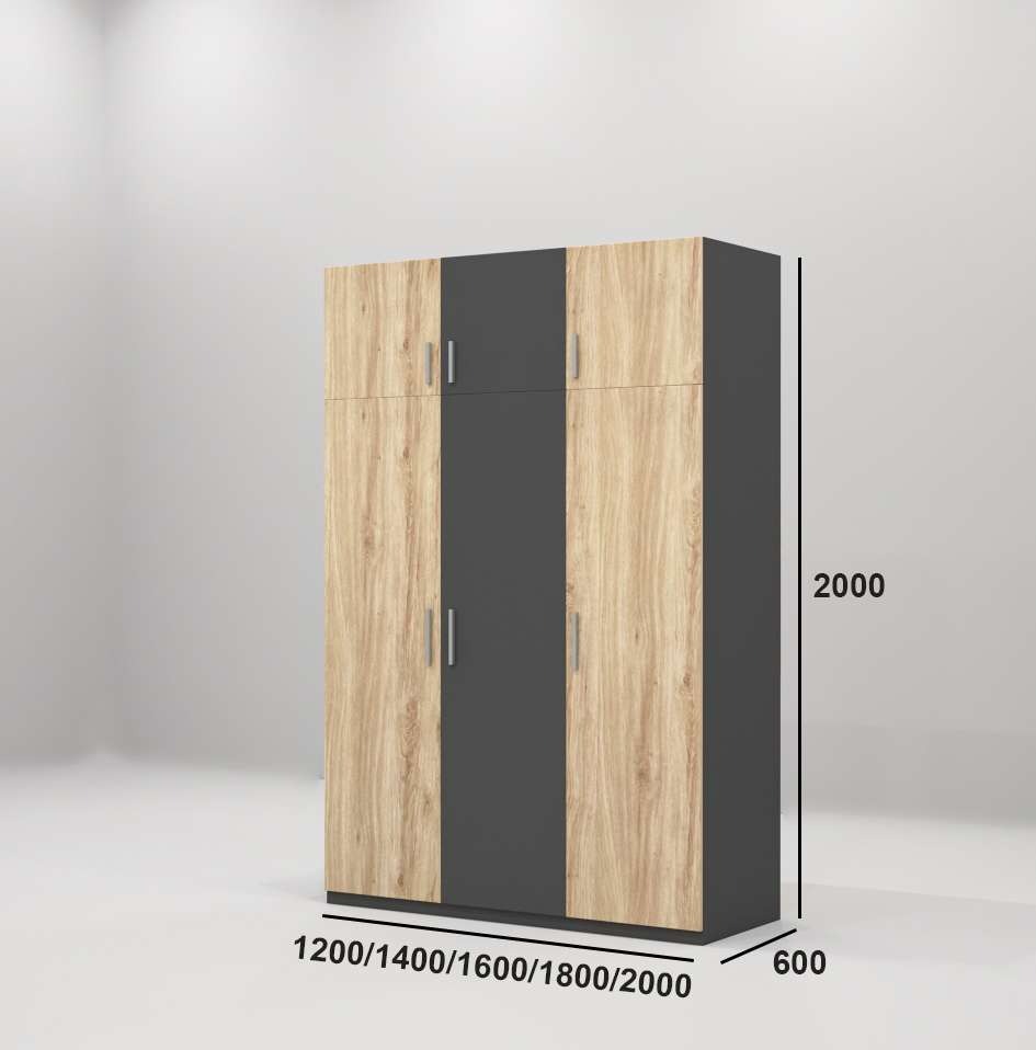 Tủ quần áo gỗ công nghiệp MDF chống ẩm TU027 - 1m2