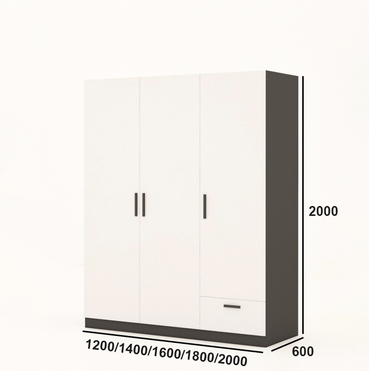 Tủ quần áo gỗ công nghiệp MDF chống ẩm TU028 - 1m2