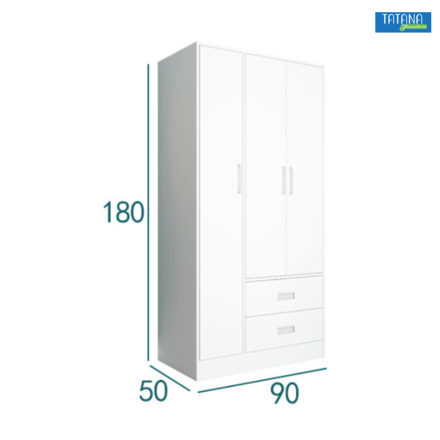 Tủ quần áo gỗ công nghiệp MDF chống ẩm TU031 - 1m2