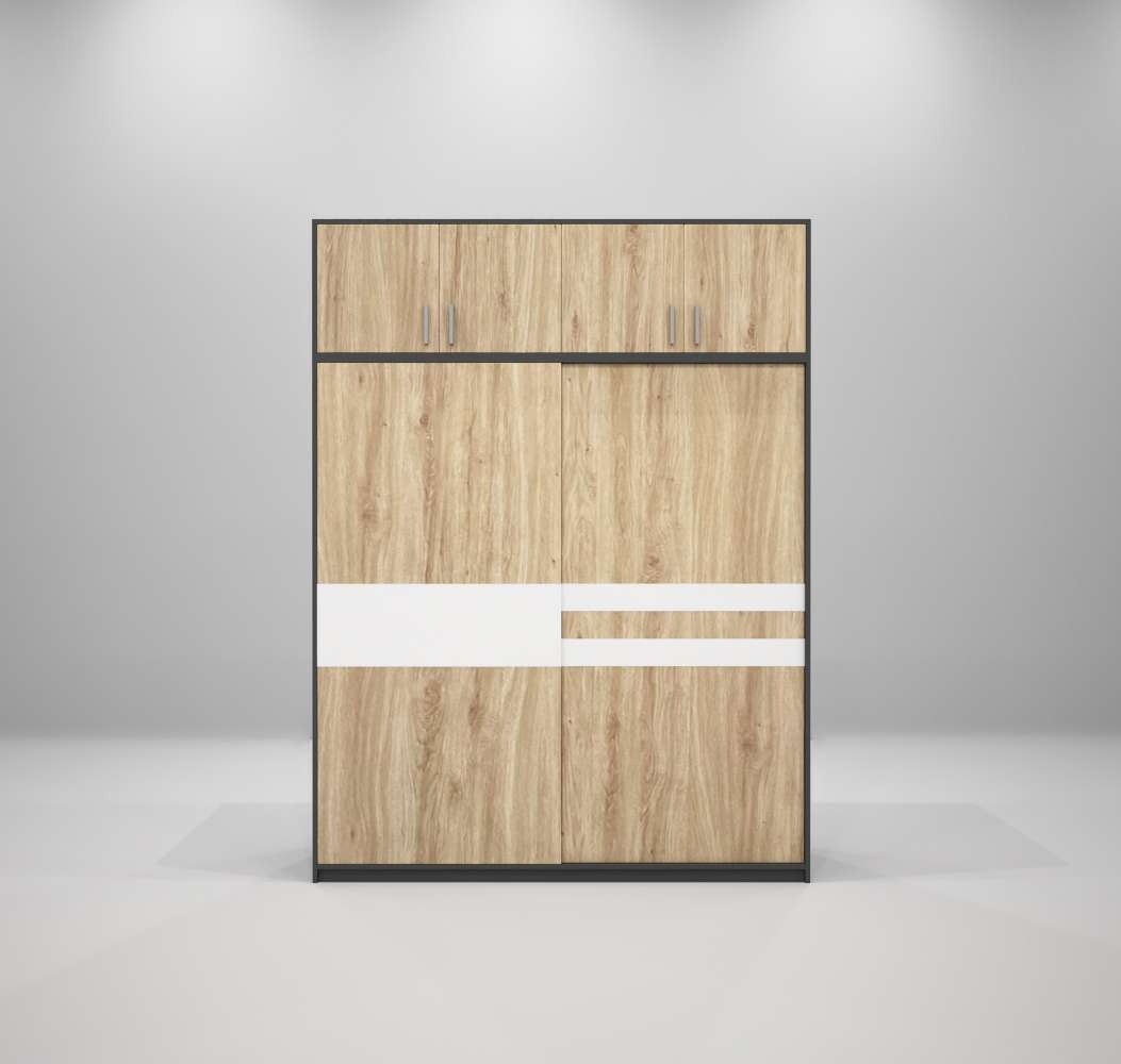 Tủ quần áo cửa lùa gỗ công nghiệp MDF chống ẩm TU032 - 1m8