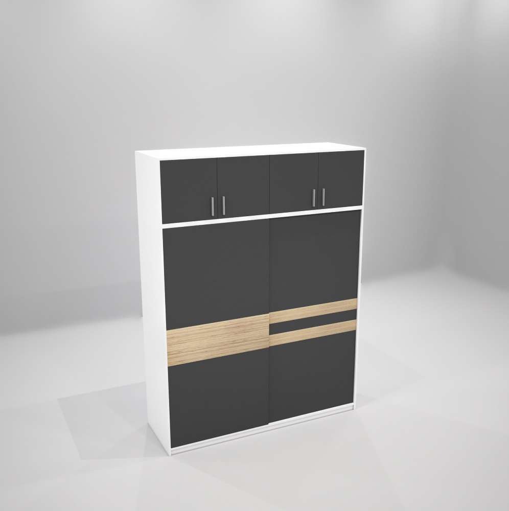 Tủ quần áo cửa lùa gỗ công nghiệp MDF chống ẩm TU032 - 1m8