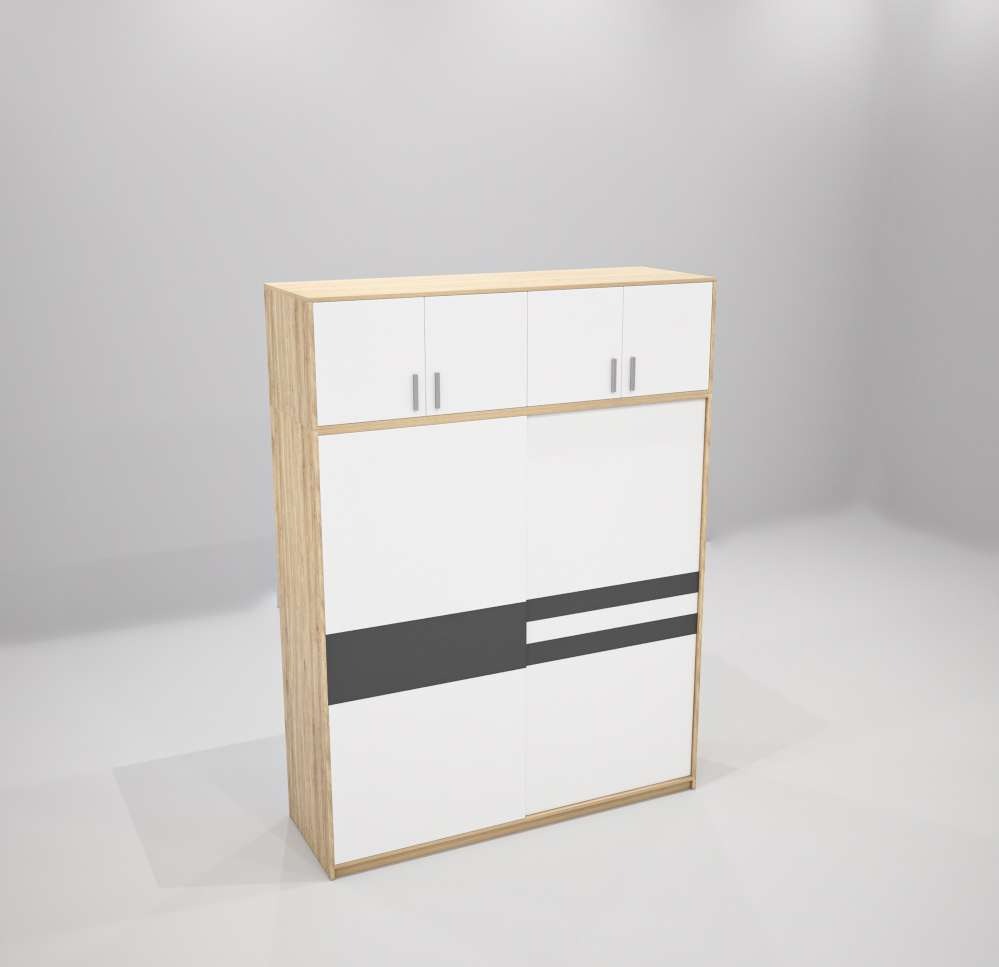 Tủ quần áo cửa lùa gỗ công nghiệp MDF chống ẩm TU032 - 1m8