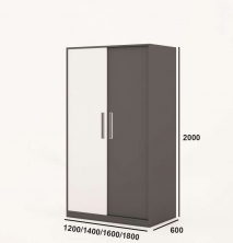 Tủ quần áo gỗ công nghiệp MDF chống ẩm TU013 - 1m2