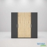 Tủ quần áo gỗ công nghiệp MDF chống ẩm TU001 - 1m2