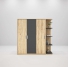 Tủ quần áo gỗ công nghiệp MDF chống ẩm TU006 - 1m4