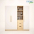 Tủ quần áo nhiều ngăn gỗ công nghiệp MDF chống ẩm TU007 - 1m2