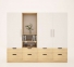 Tủ quần áo nhiều ngăn gỗ công nghiệp MDF chống ẩm TU009 - 1m2