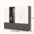 Tủ quần áo nhiều ngăn gỗ công nghiệp MDF chống ẩm TU009 - 1m2